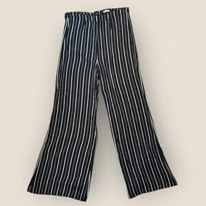 Reformation Belmont Wide‑Leg Pants Black & White Pinstripe Women’s - Size 6
